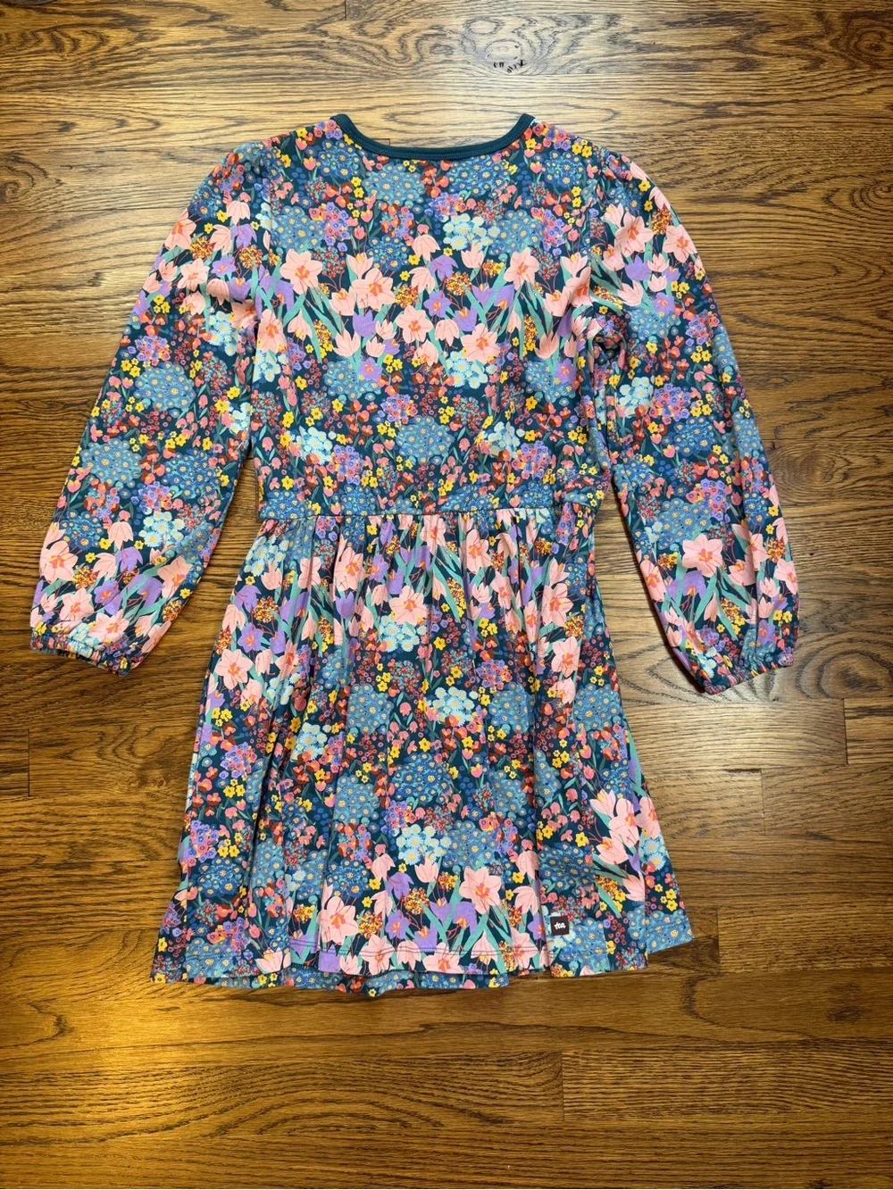 NWOT Tea Collection Girls Blouson Sleeve Wildclowers Pocket Dress 10